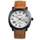 Authenthic Leather Men's Wrist Watch-Brown