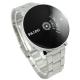 Tectores Fashion TrendStainless Silver Band PAIDU Quartz Wrist Watch Black Turntable Dial Mens Gift