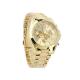 Stainless Steel Rhinestone Wrist Watch - Gold.