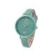 Lady Time Fine Watch Strap Leather Analog Simple Clock Dial Wrist Watch GN-Green