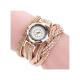 Lady Super Crystal Lady Gold Bracelet Quartz Wristwatch Rhinestone Watches-gold