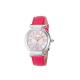 Geneva Lady Girl Roman Numerals Leather Band Quartz Wrist Watch Bracelet-Hot Pink