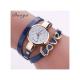 Quartz Watch Lady Valentine Bracelet Wristwatch Feahionable Casual Watches Lady Style-blue