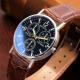 Henoesty Six Pin Watches Quartz Men's Watch Blue Glass Belt Watch Men