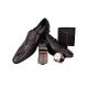 Matador Gator Skin Leather Shoe With Belt, Watch And Wallet  - Black