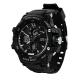 Multifunctional Chronograph Analog + Digital Sports Watch - Black