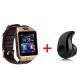 Smartwatch + Oreillette Bluetooth Gold/Noir