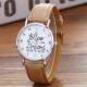 Hiamok_Neutral Letter Pattern Fashion Leather Quartz Wrist Watch KH