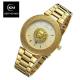 Lion Head Gold Steel Men's Wrist Watch -full Gold