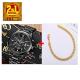 2 In 1 Exotic Studded Date Wrist Watch And Gold Bracelet