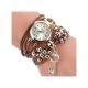 Fovibery Watches Women Popular Quartz Watch Luxury Bracelet Flower Gemstone Wristwatch