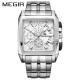 Megir 2018 Luxury Brand Men Watch Clock Full Steel Men's Quartz Chronograph Wristwatch Sport/Business Montre Homme