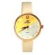 MQ-550BEG Leather Watch -Beige/ White