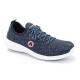 Lace Up Synthetic Sneakers - Dark Blue