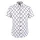 Diagonal Print Short Sleeve Shirt - White/Multi