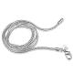 16-24inches 2mm Silver Color Creative Snake Bone Shape Necklace Plated-Silver