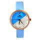 MQ-550WBL Leather Watch - Blue/White