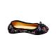 Ladies Floral Sneakers-black