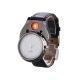 Men USB Lighter Watch Quartz Wristwatch Flameless Cigarette Lighter Rechargeable Windproof