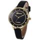 Montre-Bracelet A Quartz En Faux Cuir Pour Femme - Noir