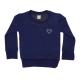 Girls Round Neck Sweat Shirt - Dark Blue