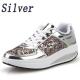 Blicool Shoes Women's Ladies Wedges Sneakers Sequins Shake Shoes Fashion Girls Sport Shoes#Silver