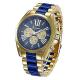 Full Steel Unisex Wrist Watch-Gold/Blue