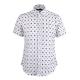 Nehoda Print Design Short Sleeve Shirt-White Multi