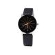 New Exotic Rhinestone Leather Wrist Watch For Ladies - Black