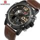 NAVIFORCE Mens Watches Top Brand Luxury Sport Quartz-Watch Leather Strap Clock Men Waterproof Wristwatch Relogio Masculino 9099              