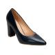 Pointed Lady Block Heel Covered Shoe - Navy