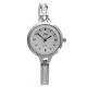 Ladies Classic Small Round Dial Silver Skeleton Bracelet Watch - Silver