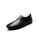 Genuine Leather Mens Loafers Fashion Handmade Moccasins Cow Leather Men Flats Black Blue Slip On Male Boat Shoe-black (1 Unit Per Customer)