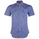 Zander Classic Men's Striped Short Sleeves Shirt - Blue