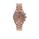 Men's Iced Stones Strap Bracelet Watch- Rose Gold