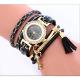 Vintage Braid Women's Bracelet Watch - Black