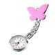 Pink Pendant Lovely Butterfly Nurse Watch Hanging Pocket Brooch Pin Lady