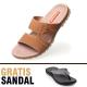 Footage Sandal Casual Pria Tan Free Sandal Santai F02 Abu-abu