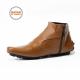 Sepatu Kickers Slip On Casual Boots Zipper Leather