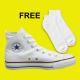 Just Cloth Sepatu Sneakers Pria Wanita All Star Casual Basic + FREE Kaos Kaki - TINGGI