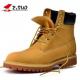 Z. Suo Pria Waterproof Work Boot PU Sepatu Kulit (kuning)-Intl