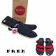 Sepatu unisex sepatu pria sepatu wanita sepatu wakai pria hitam, sepatu wanita wakai slip on loafer sepatu wanita wakai free Sandal slempang tiga merah