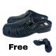 Arsy Exlusiv Bustong Slip On Sandal Pria / sepatu Formal Free Sandal Jepit - Hitam