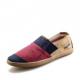 Sepatu Casual Pria Kanvas Sepatu Slip-On Loafers Mengemudi Sepatu Nyaman Berjalan Sepatu Merah-Intl