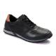 Men Leather Solid Lace Up Sneakers - Charcoal Grey