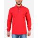 Basic Long Sleeves Polo Shirt - Red