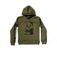 Hooded Skull Print Sweat Shirt - Oil