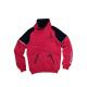 Bi Tone Shawl Colar Sweat Shirt - Red