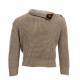 Winter Turned Down Collar Perforated Pullover - Beige