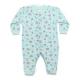 Little Feet Print Newborn Salopettes - Mint Green